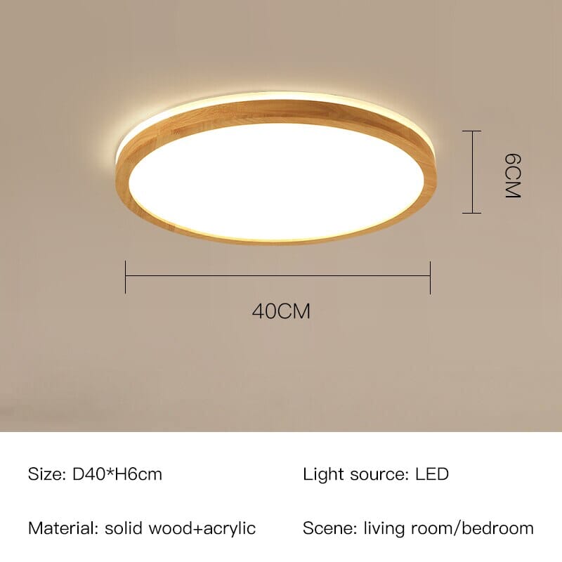 Candeeiro de Madeira LED Inteligente Willowcrest com Abajur de Acrílico e Comando à Distância