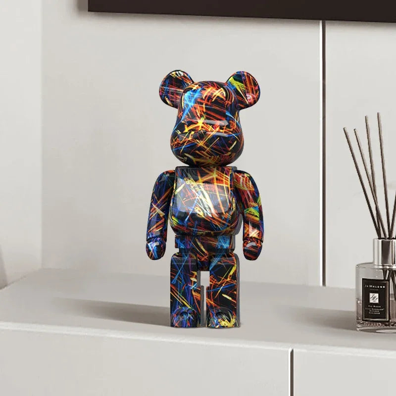 CityCub Bear Figurine In Street Art Style With Built-In Tray For Desk Or Shelf