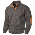 Astra Button-Detail Knit Sweater With Stand Collar Long Sleeves