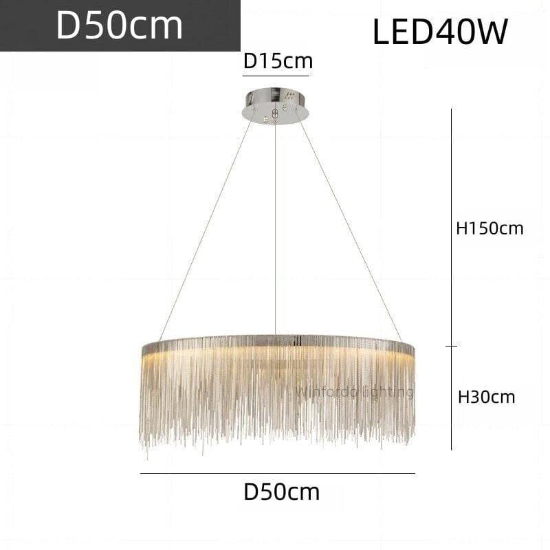 ثريا Astra Nordic LED دائرية من الكروم