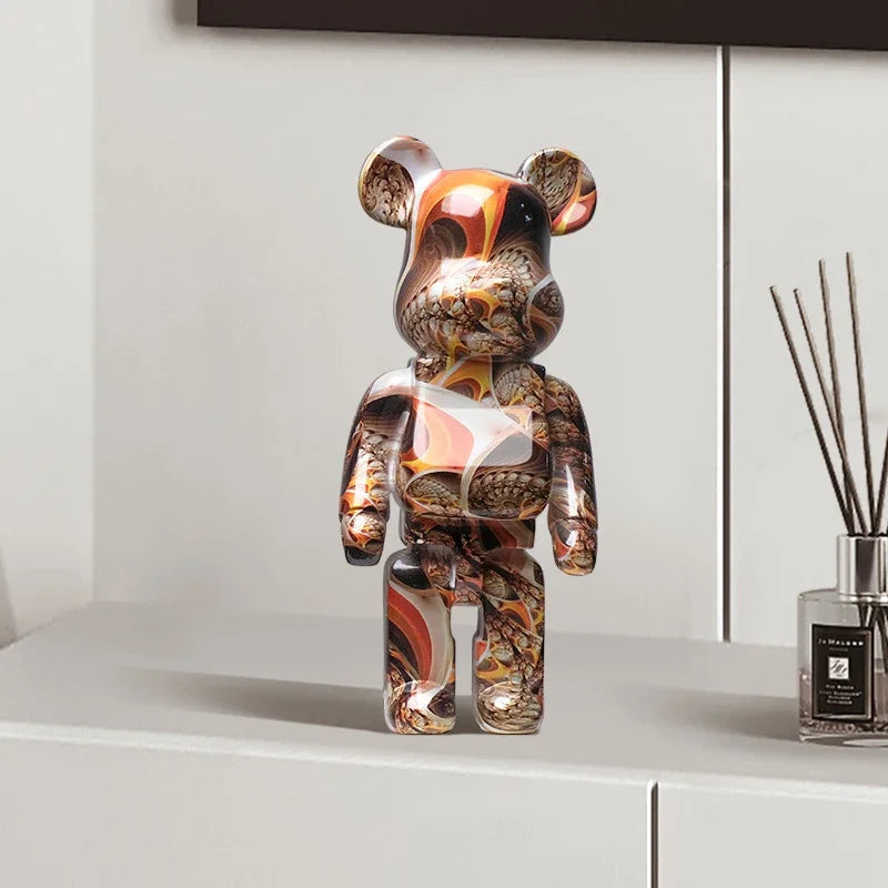 CityCub Bear Figurine In Street Art Style With Built-In Tray For Desk Or Shelf