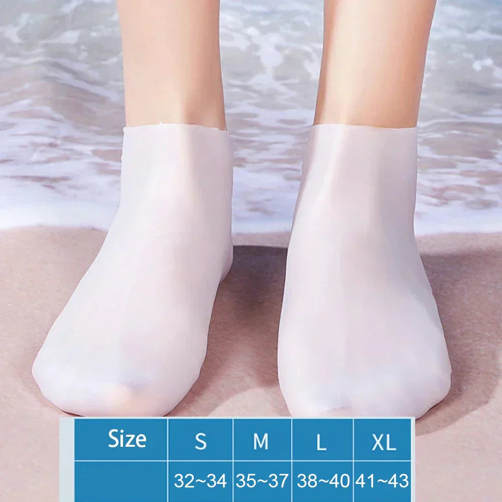Calcetines de silicona para tracción en la playa y deportes acuáticos en terrenos rocosos