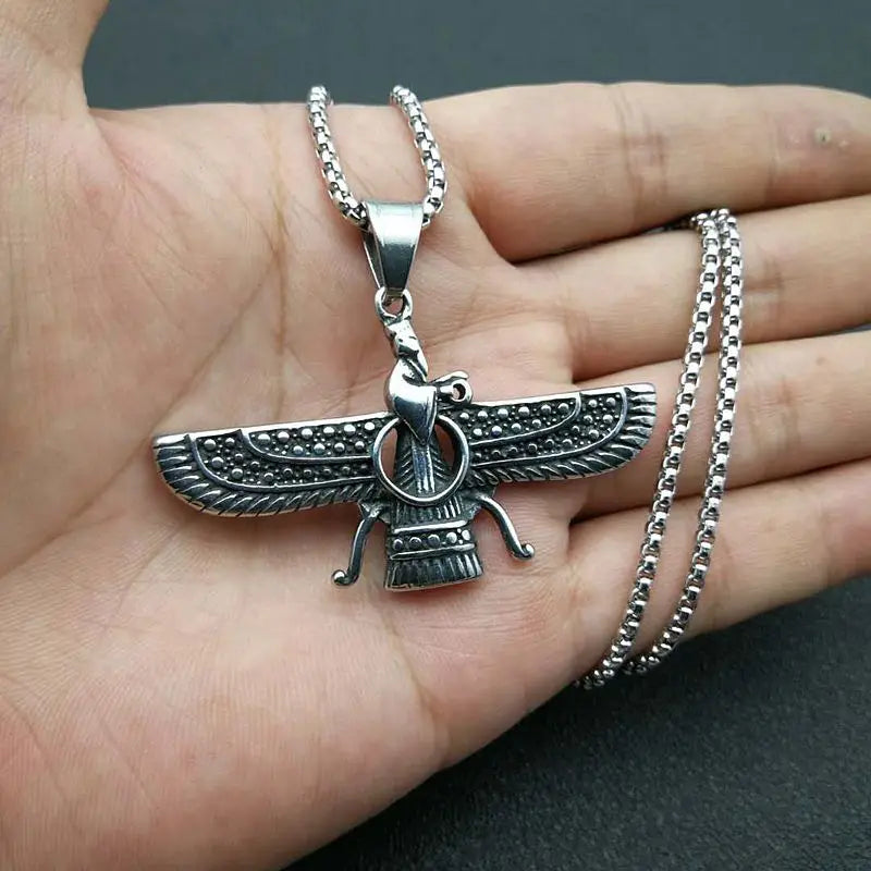 Faravahar and Ahura Mazda Pendant Necklaces for Zoroastrian Heritage