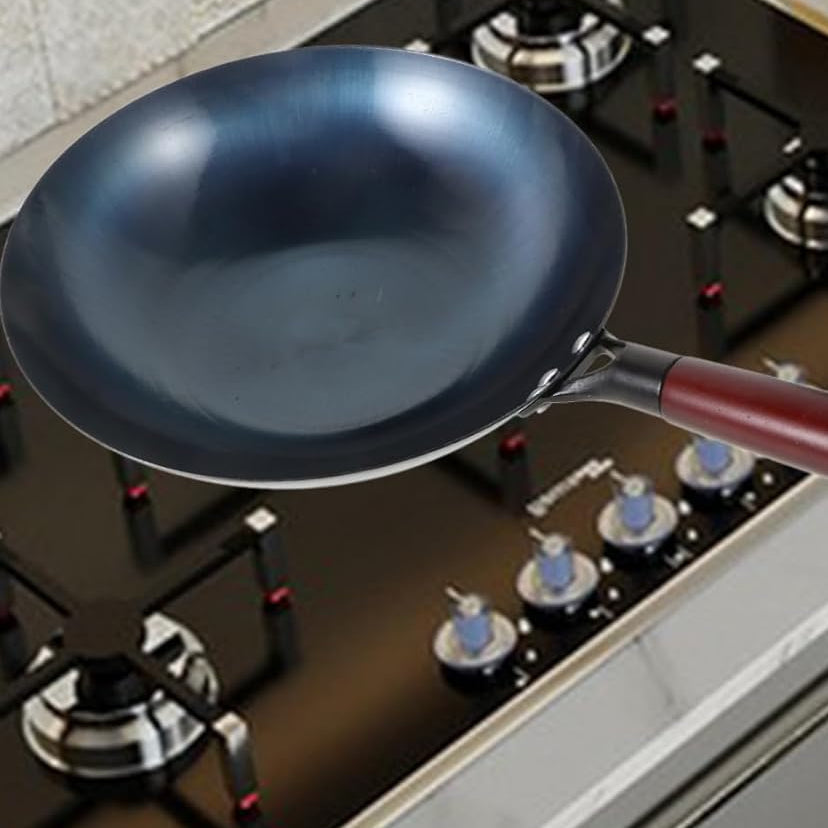 ForgeMaster Classic Wok i gjutjärn med trähandtag