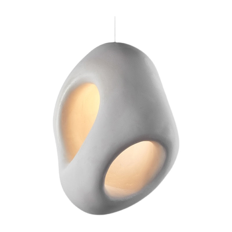 Lampada a Sospensione da Soffitto LED Artigianale Nova Wabi Sabi per Sala da Pranzo