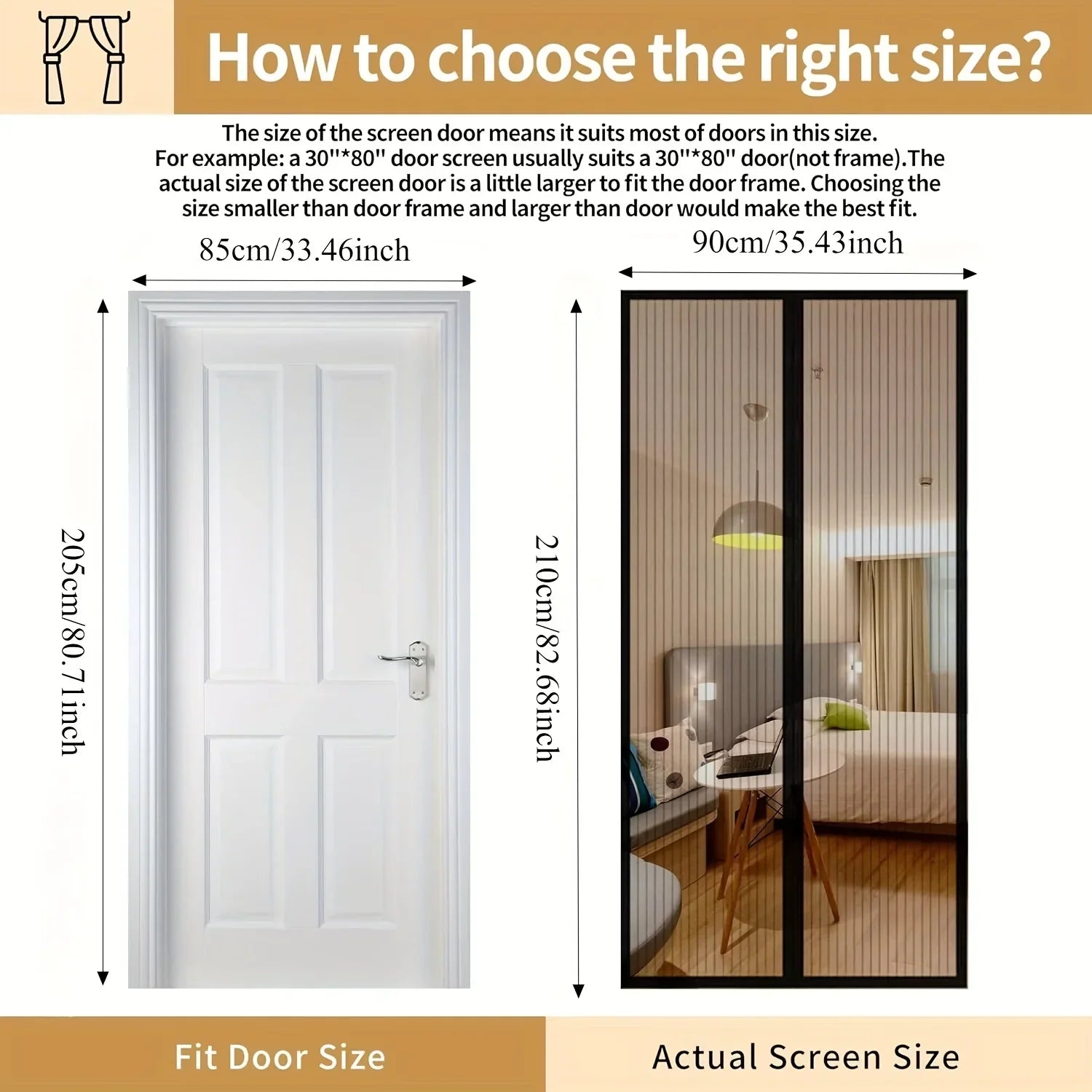 Tenda per porta BreezeAura resistente alle zanzare, senza mani, 100x210 cm, per soggiorno e camera da letto