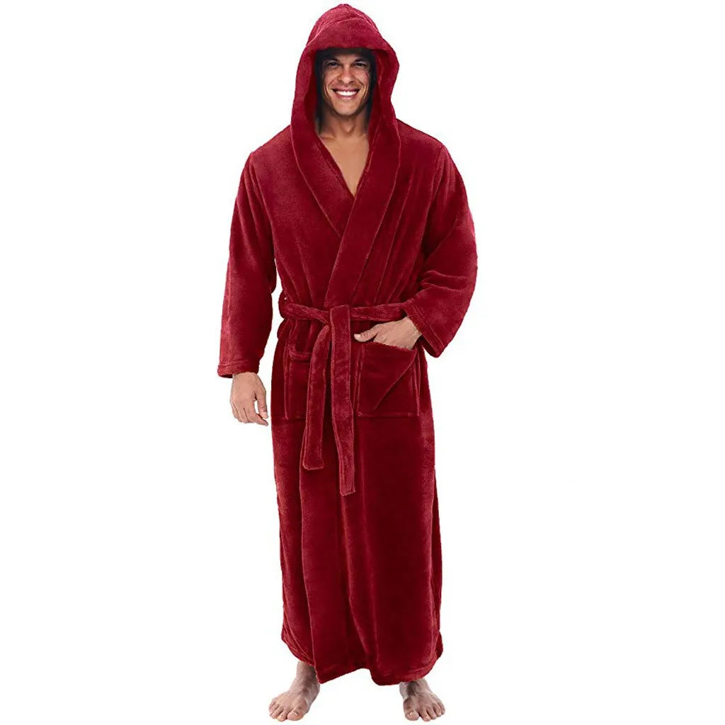 NestEase Hooded Bathrobe For Plush Home Comfort And Relaxation