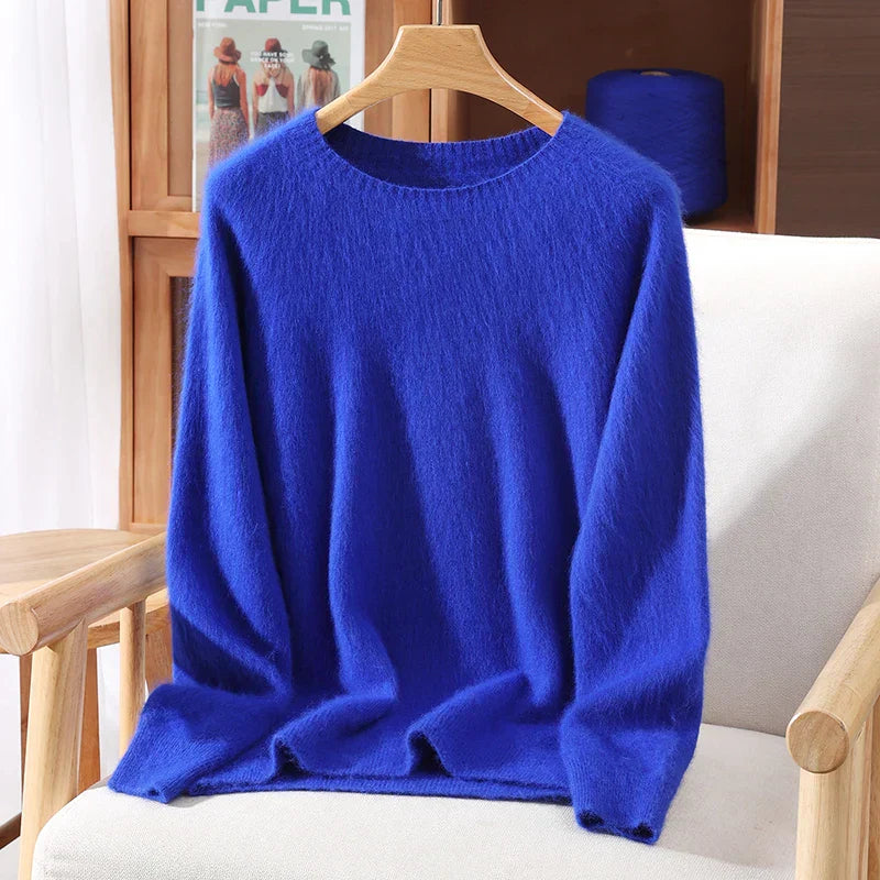 Suéter para mujer Aurelia Pure Cashmere con cuello redondo, ultra suave