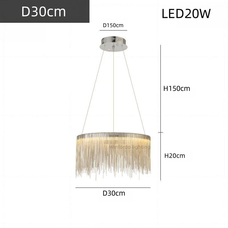 ثريا Astra Nordic LED دائرية من الكروم