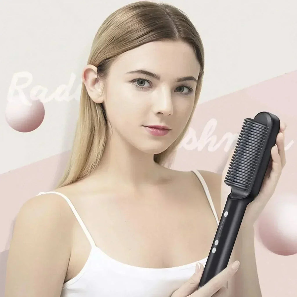 Alisador de cabello cerámico con turmalina LumaPro para peinados en casa