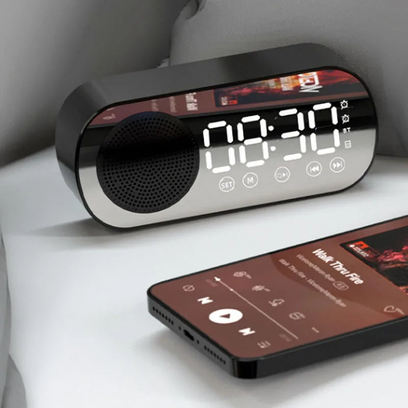 Chytrý budík, Bluetooth reproduktor, FM rádio do domácnosti nebo do práce