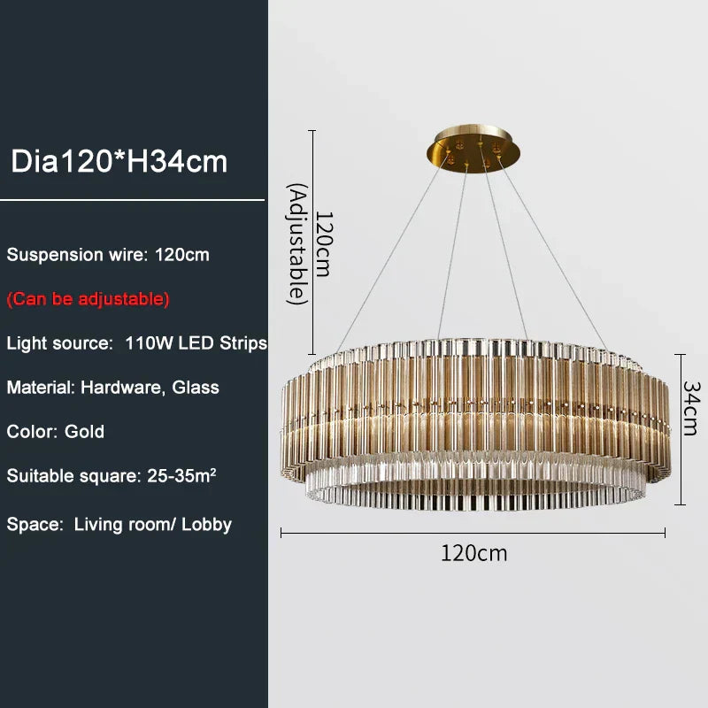 Candeeiro de Cristal em Vidro Aurelia para Iluminação Intemporal de Casa