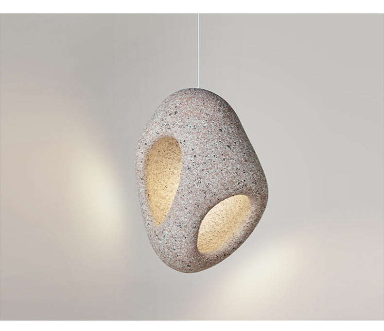 Lampada a Sospensione da Soffitto LED Artigianale Nova Wabi Sabi per Sala da Pranzo