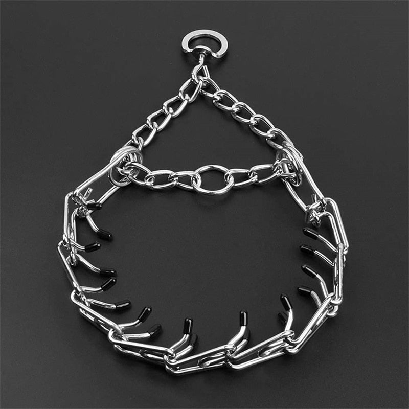 Collar de púas SummitPaw para perros con puntas de goma y púas cromadas