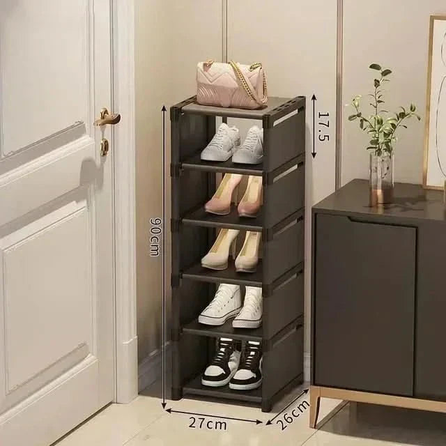Compact stapelbaar schoenenrek voor hoekruimtes en kleine ruimtes