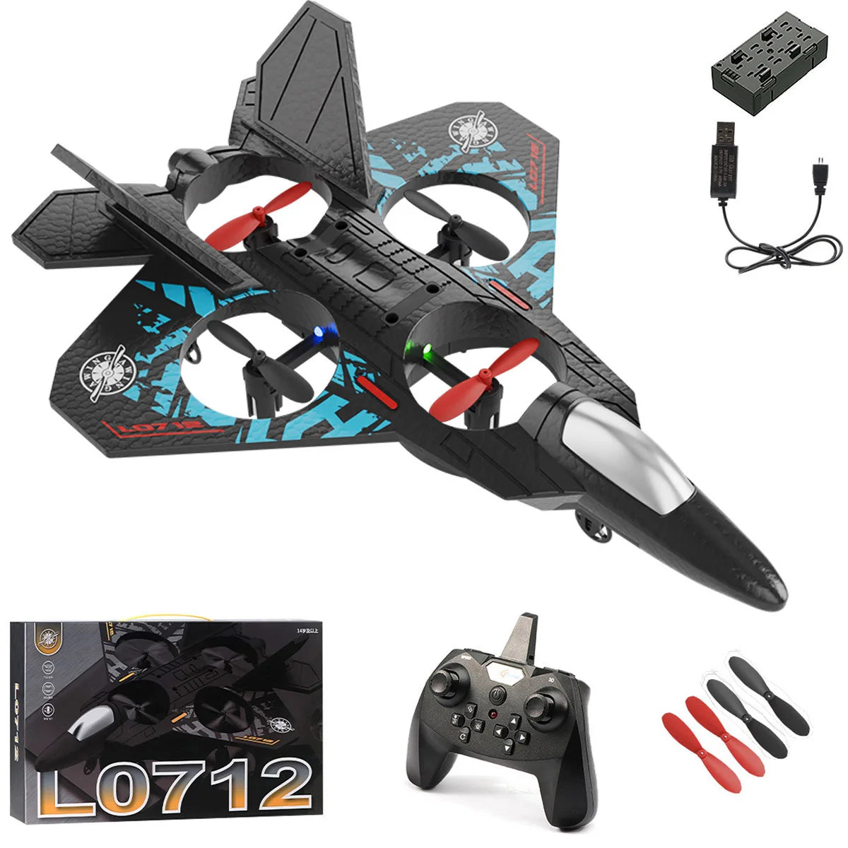 RC Combat Drone With Gravity Sensor And Quad Motors For Stable Flight