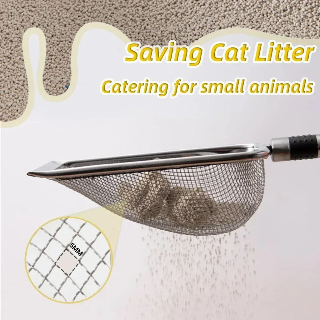 PawEase Ergonomic Litter Scoop In Stainless Steel Rust Resistant