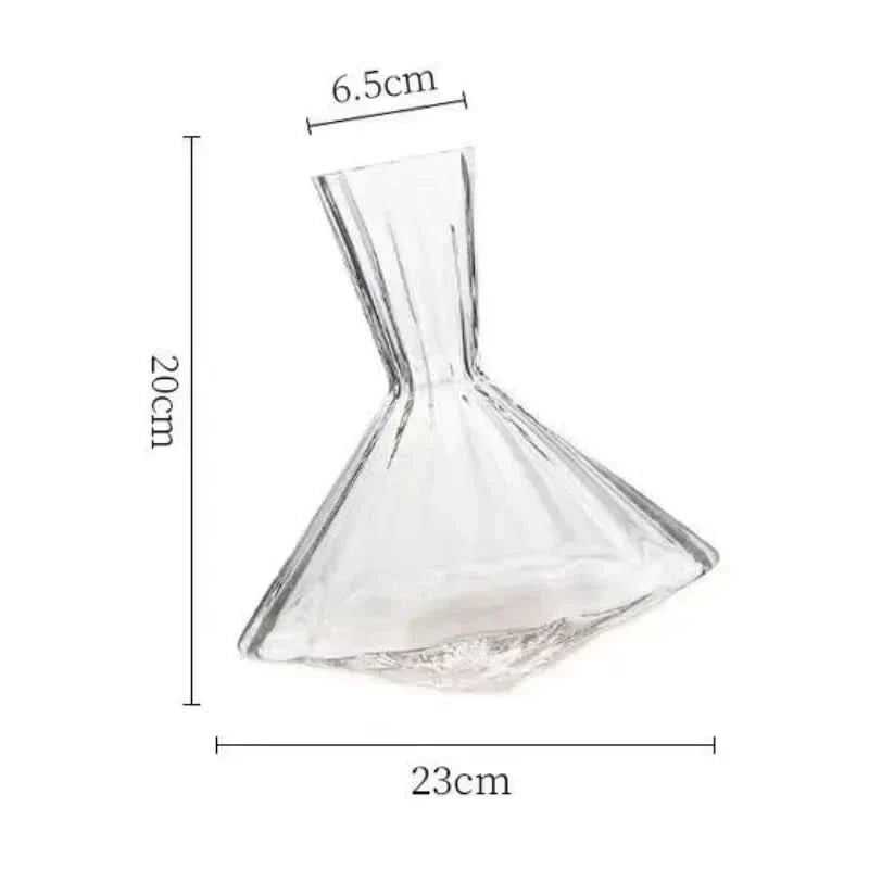 Otáčecí skleněná karafa na víno, 1 litr pro milovníky vína, elegantní stolní doplněk