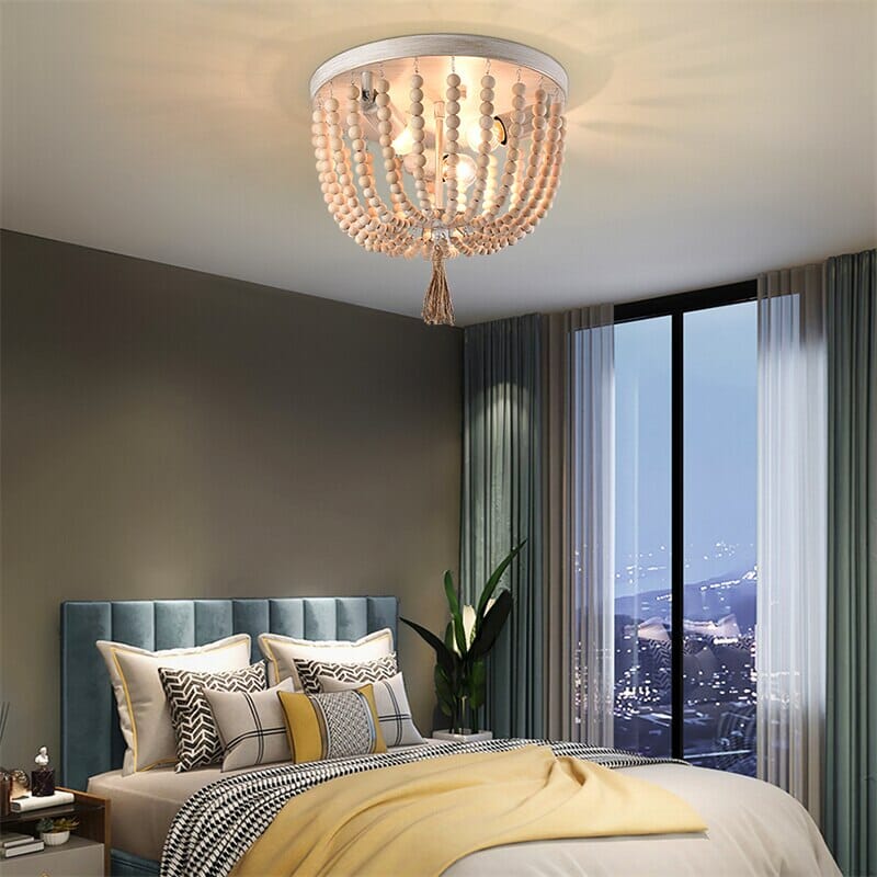 Plafoniera NovaLumen con Perline Lampada LED Minimalista