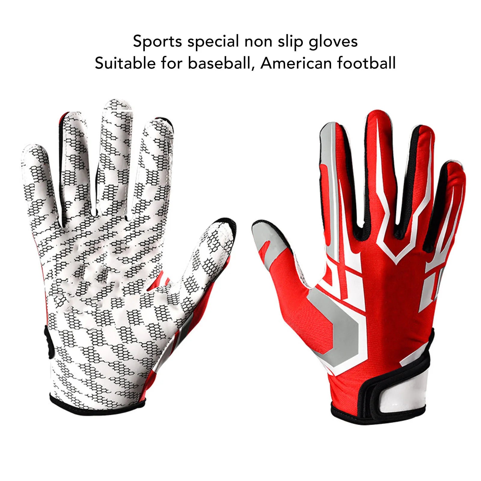 GripGuard Nonslip Baseball And Football Gloves For Youth And Adults High Grip Padding