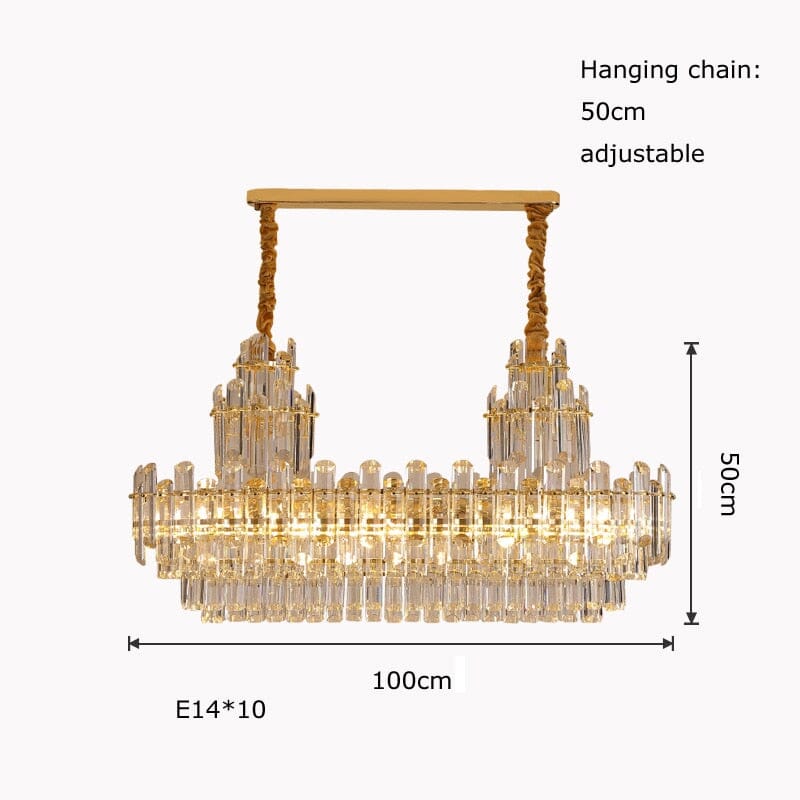 Lampadario Lumara in Ottone LED con Controllo Colore da Telecomando