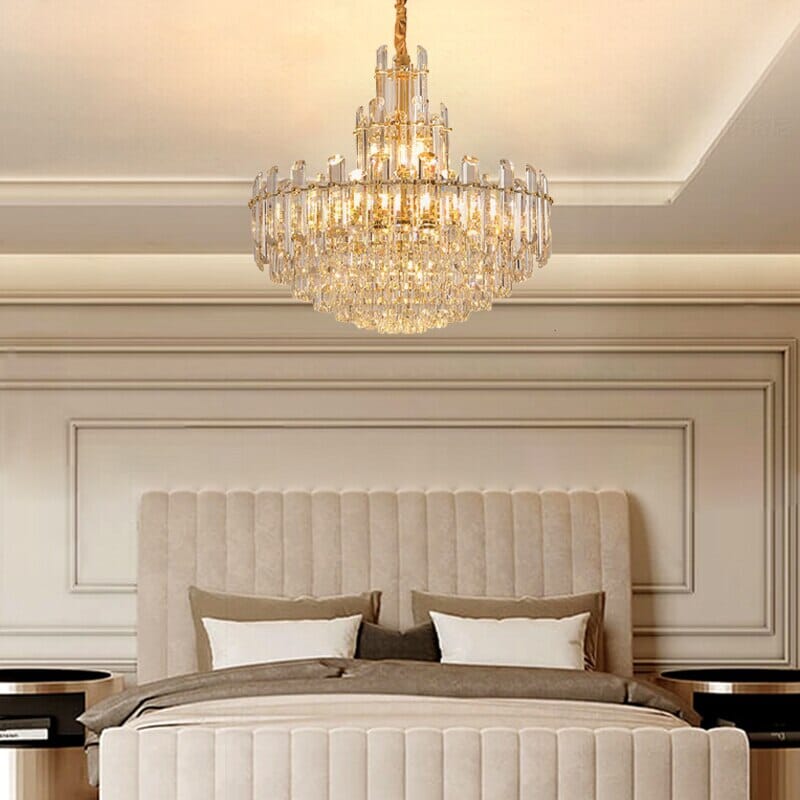 Lampadario Lumara in Ottone LED con Controllo Colore da Telecomando