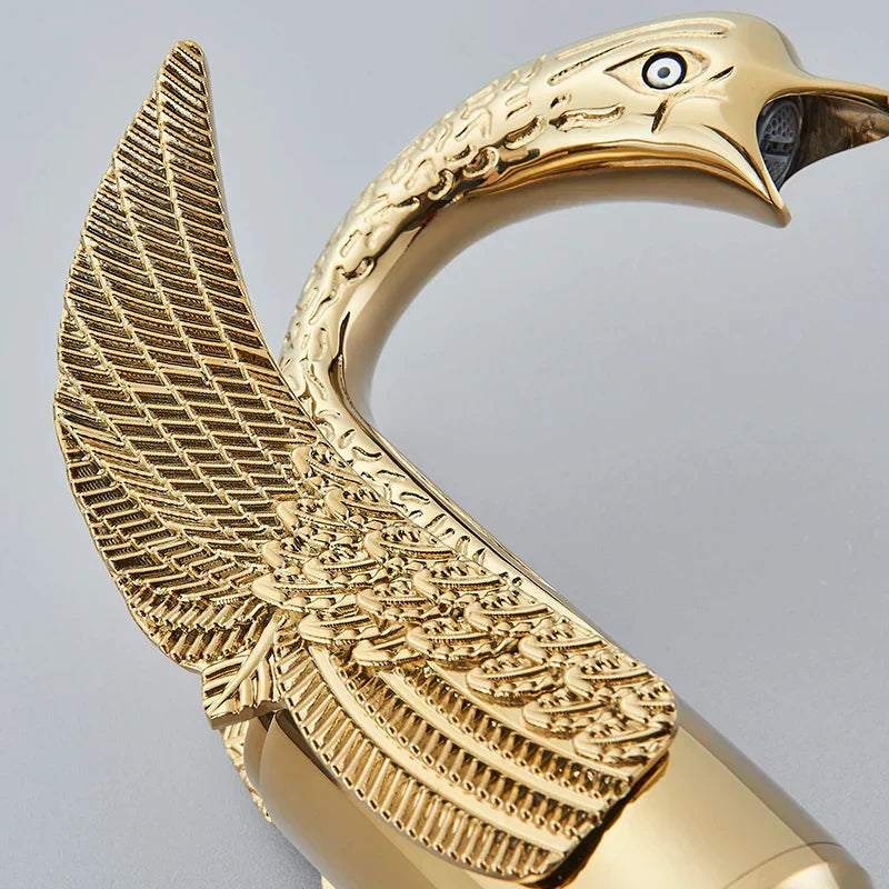 Swan Gold Ettgreps Servantkran for Moderne Bad og Toalettrom