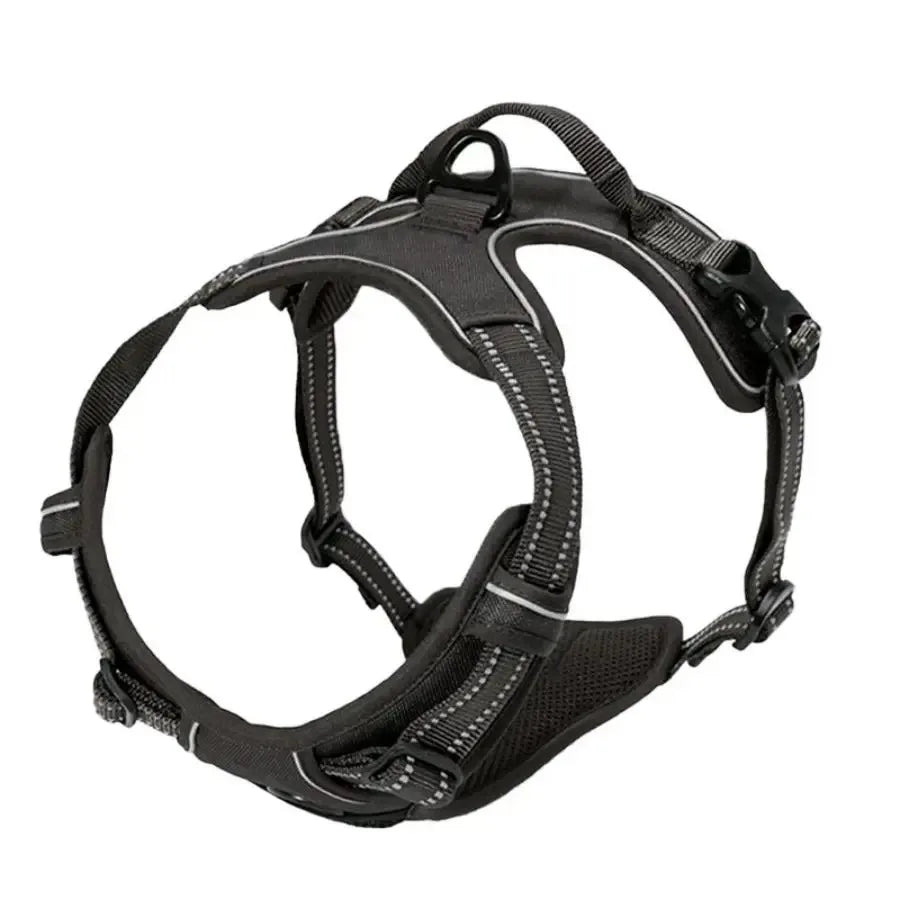 PawsLux Leather Collar, Harness and Leash Set for Dogs
