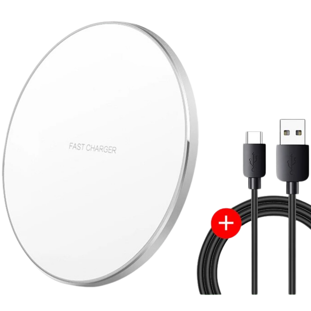 30W Fast Wireless Charging Pad | Premium USB C Charging Cable MagSafe Charger for Apple iPhone, Samsung & Android - Fast Wireless Charging Pad