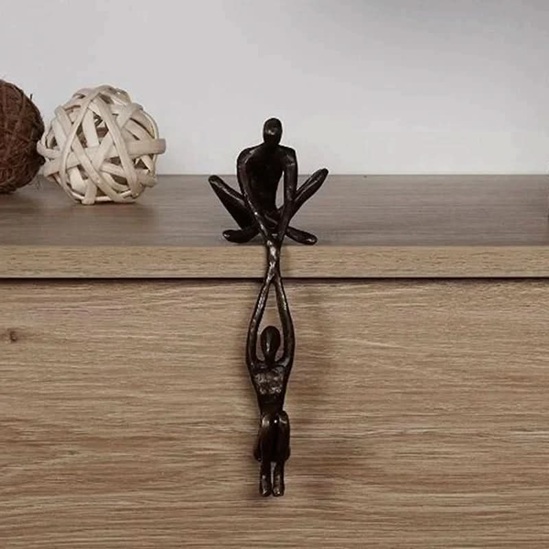 Rzeźba z żywicy „Nieskończona Miłość i Równowaga” dla par, elegancki prezent do dekoracji domu