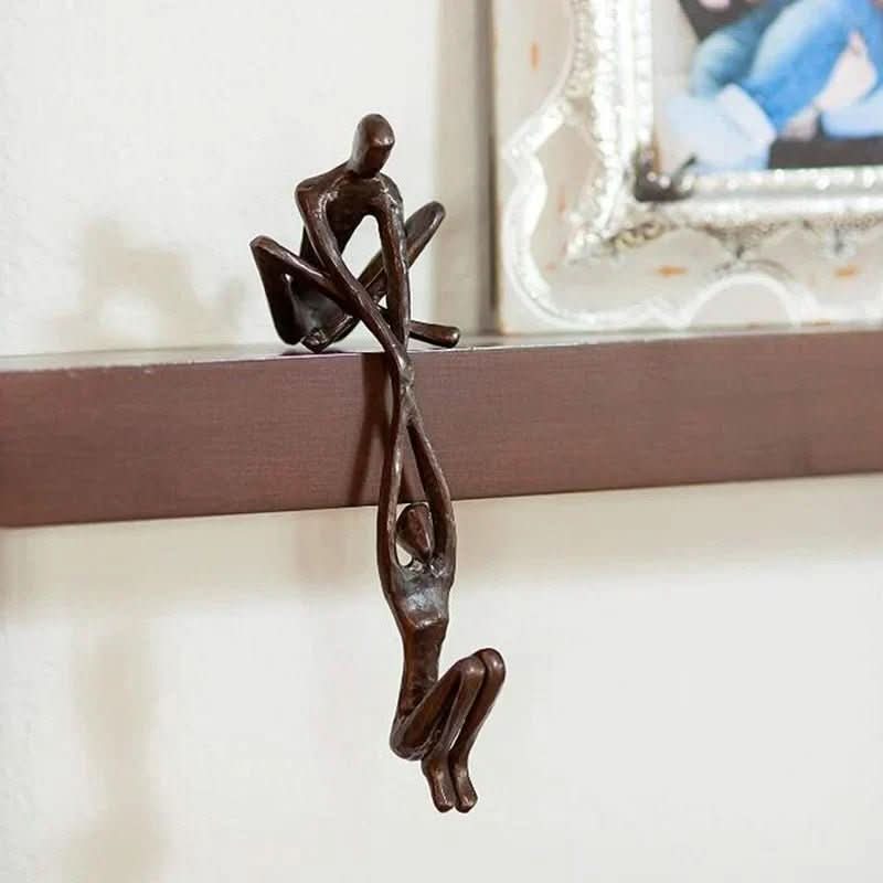 Rzeźba z żywicy „Nieskończona Miłość i Równowaga” dla par, elegancki prezent do dekoracji domu