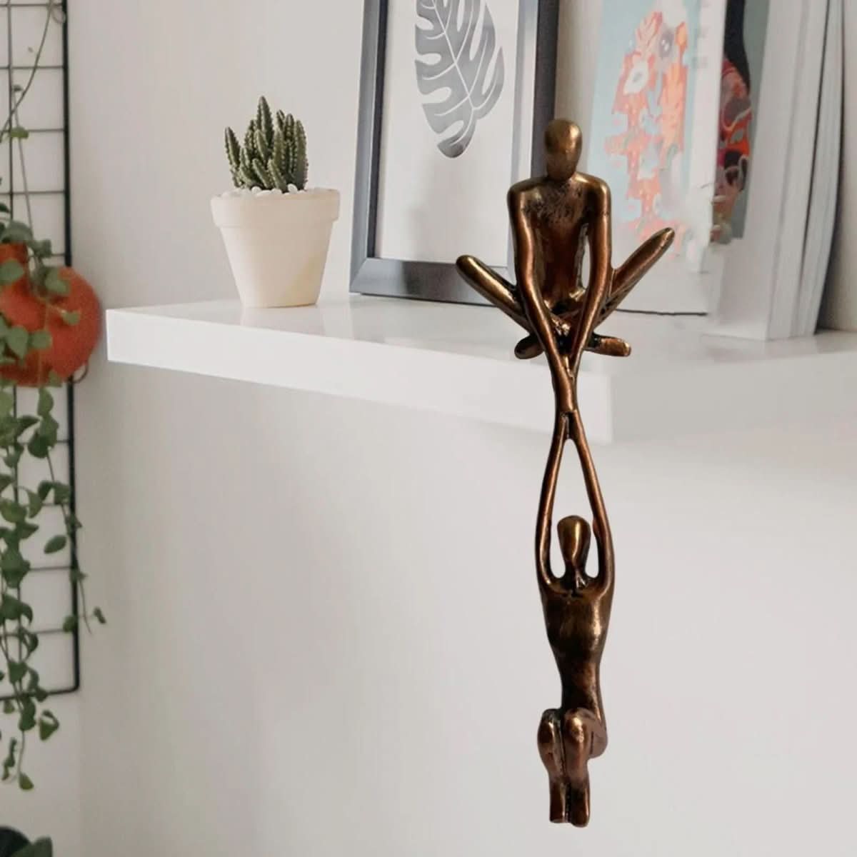 Rzeźba z żywicy „Nieskończona Miłość i Równowaga” dla par, elegancki prezent do dekoracji domu