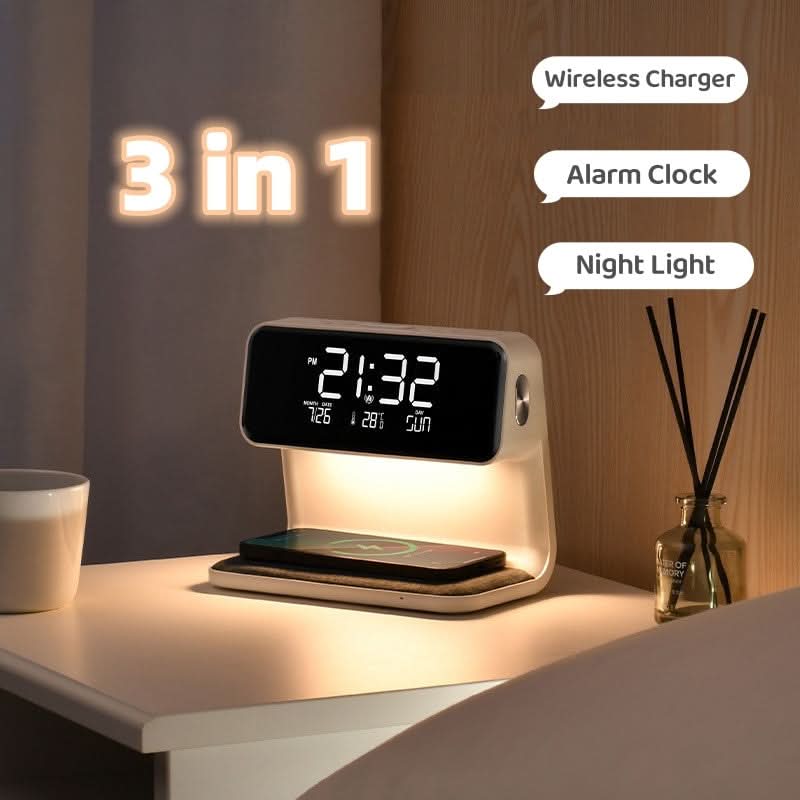 LumaNova Dimmable Display Alarm Clock For Nightstand And Desk