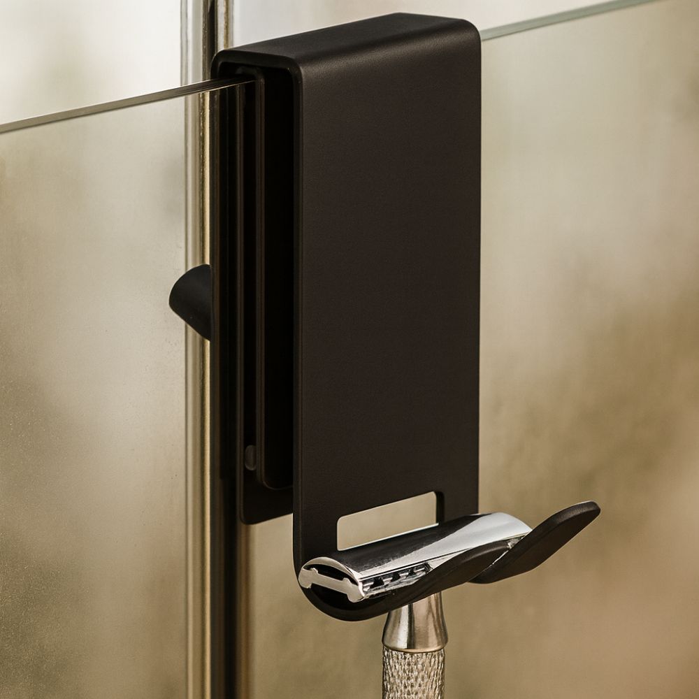 Crochets de douche en acier inoxydable GlassShift pour portes sans cadre