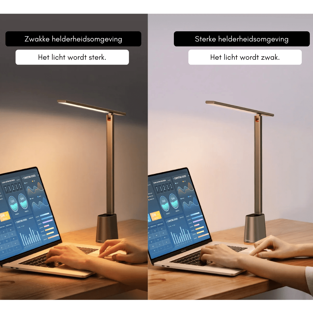 LumaFold dobíjecí LED lampa s skládacím rámem a stmíváním pro použití doma i v kanceláři