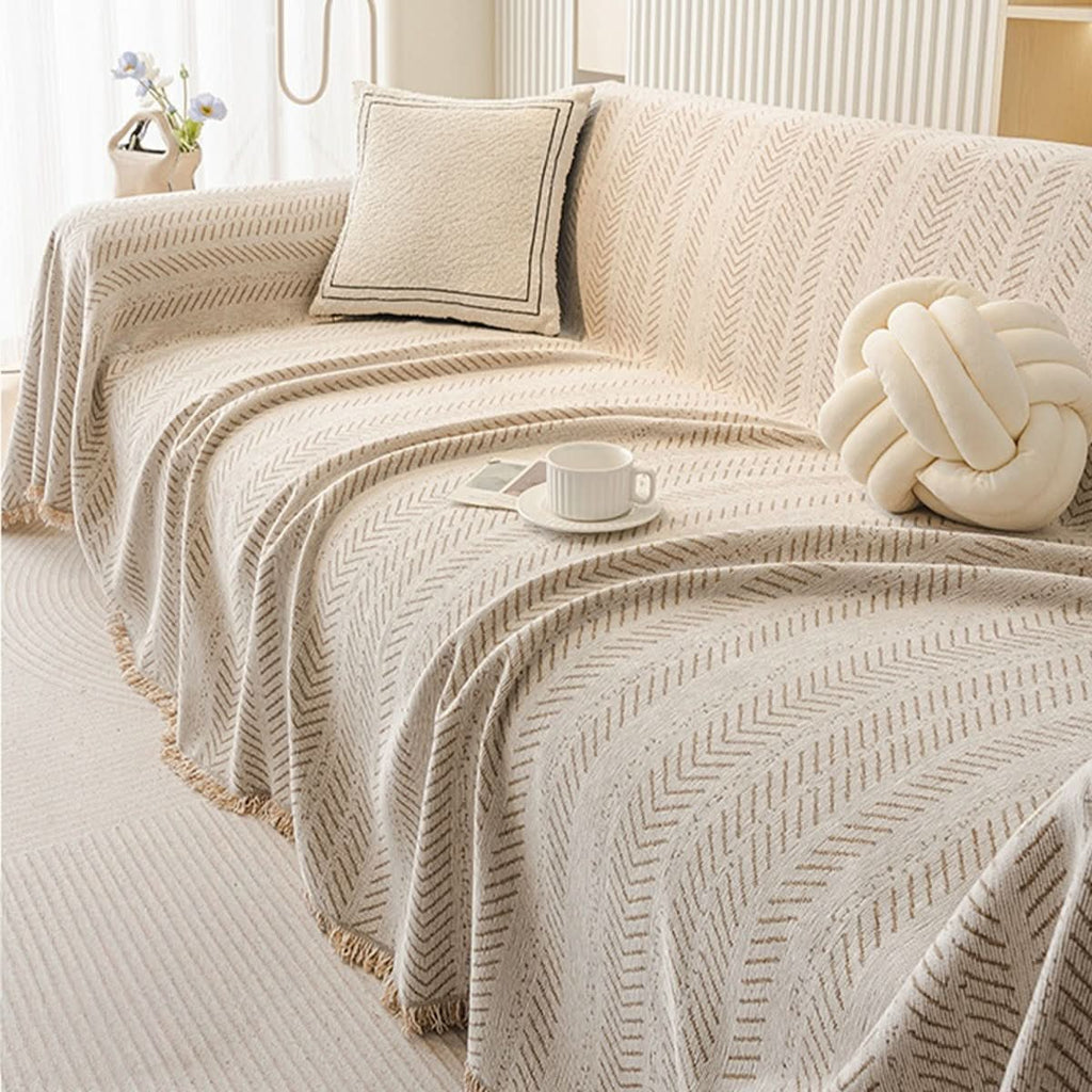 TextureLux Scratch-Resistant Chenille Sofa Cover for Homes