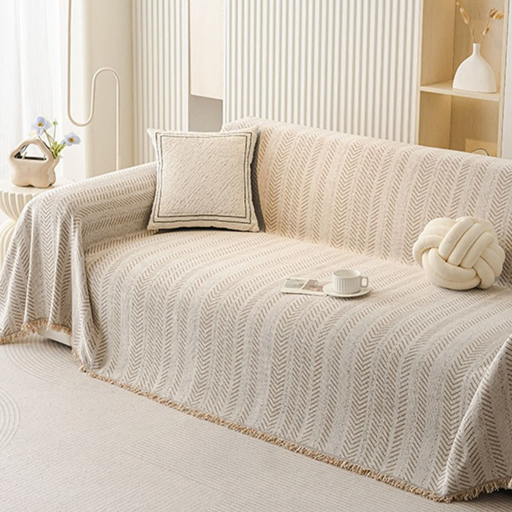 TextureLux Scratch-Resistant Chenille Sofa Cover for Homes
