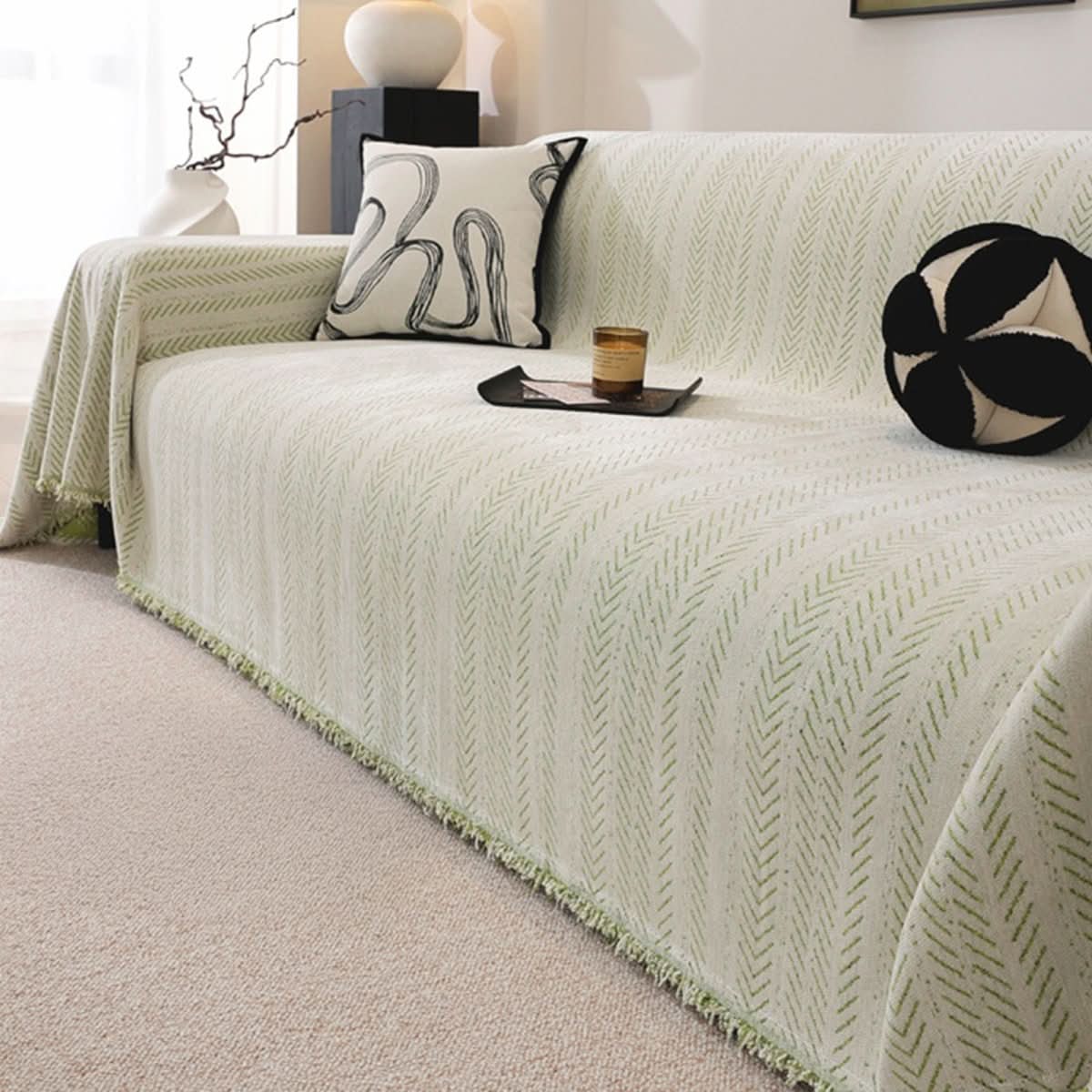 TextureLux Scratch-Resistant Chenille Sofa Cover for Homes