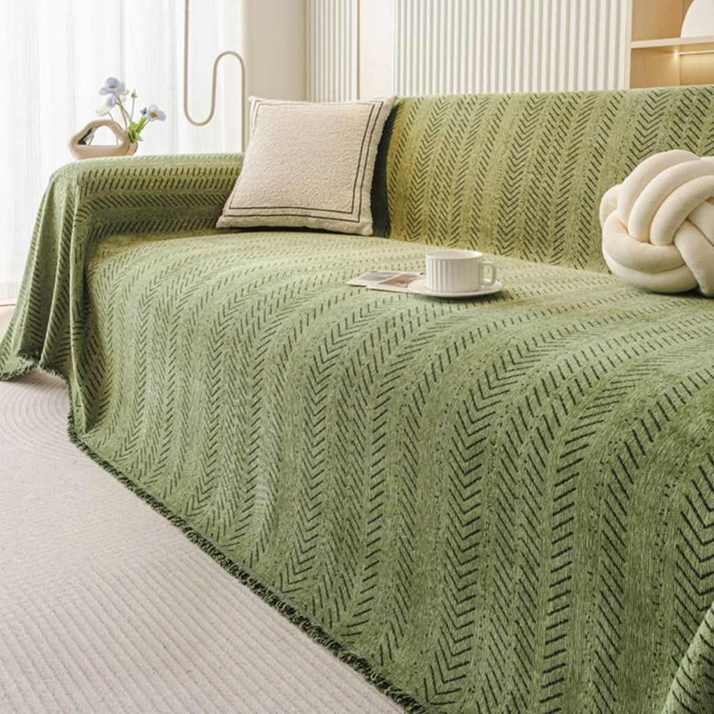 TextureLux Scratch-Resistant Chenille Sofa Cover for Homes