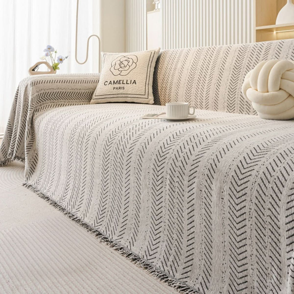 TextureLux Scratch-Resistant Chenille Sofa Cover for Homes