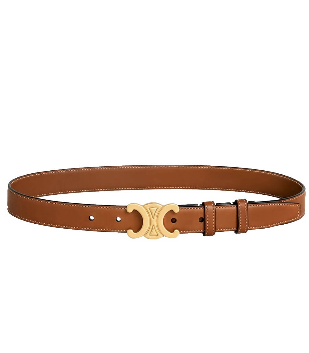 EleganceBelt Premium Leather Belt With Golden Accents And Handcrafted Finish