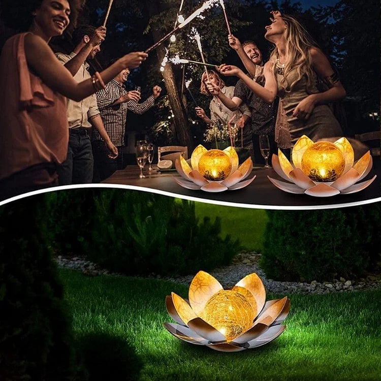 Lotus Radiance Solar Lantern For Elegant Outdoor Ambience