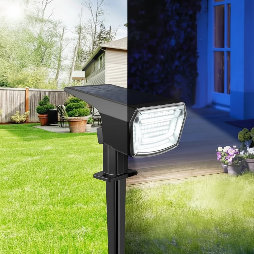 SunrayLux Ulkokäyttöön Soveltuva Aurinkokäyttöinen LED-työvalo Säädettävällä Kirkkaudella Turvallisuuteen