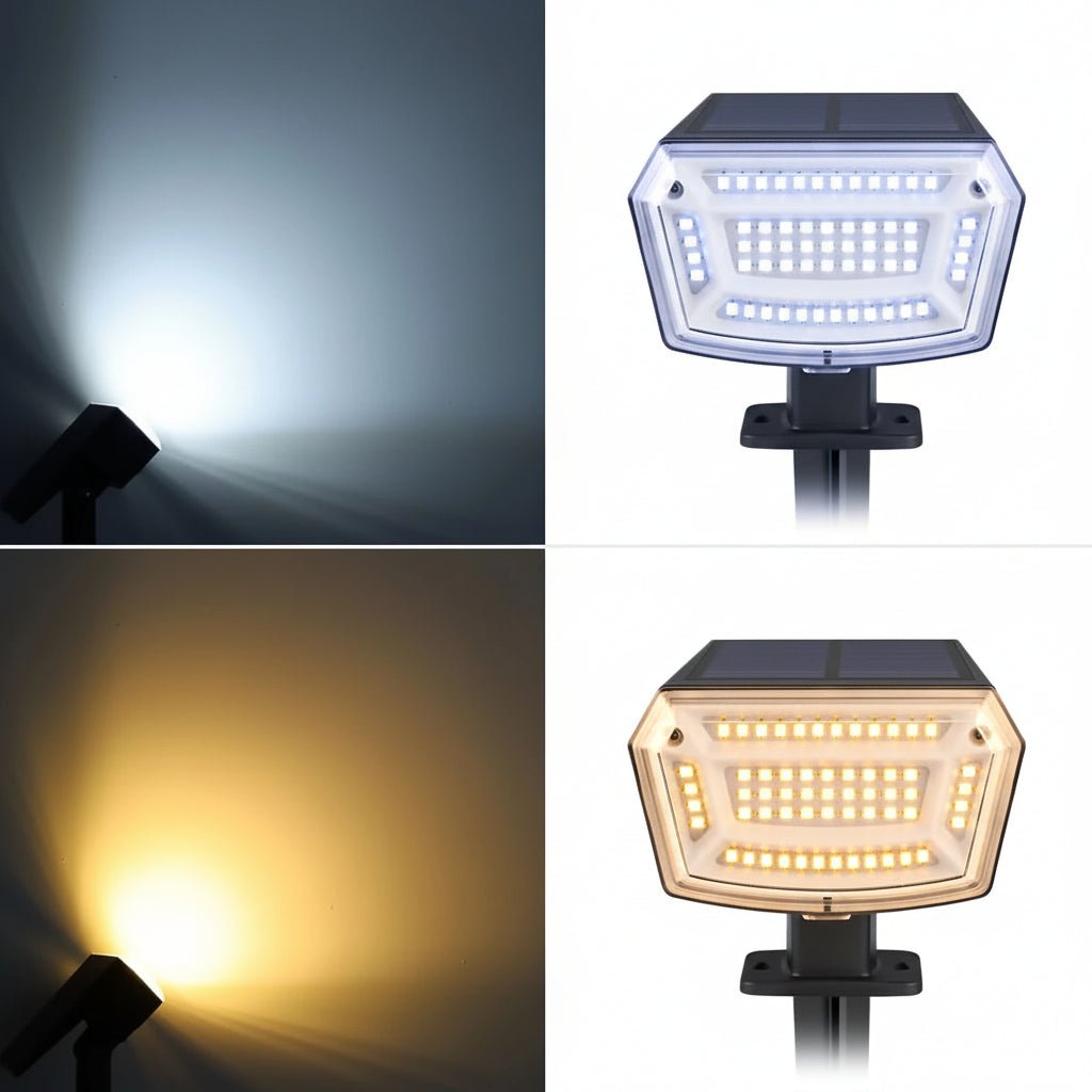 SunrayLux Ulkokäyttöön Soveltuva Aurinkokäyttöinen LED-työvalo Säädettävällä Kirkkaudella Turvallisuuteen