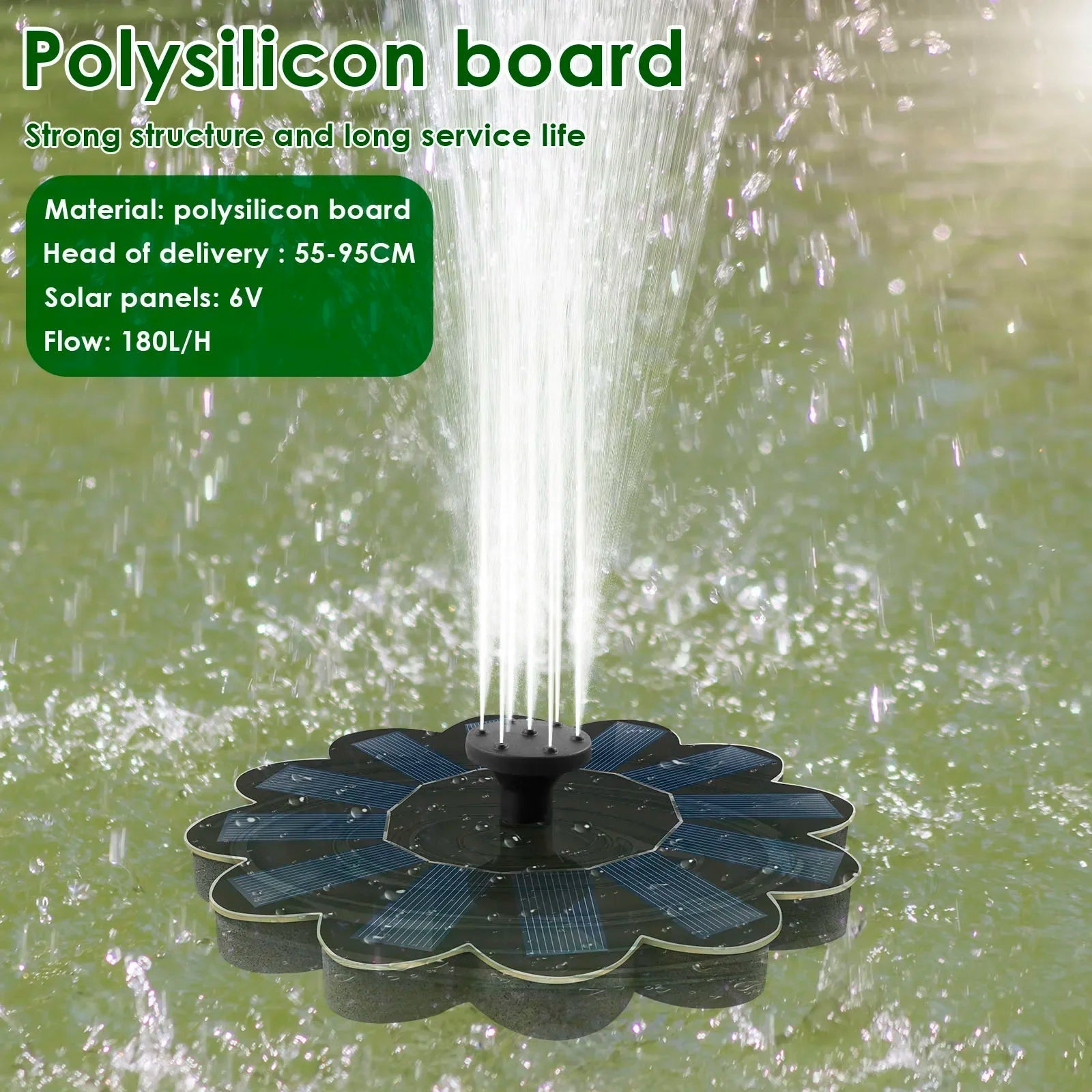 Solawell Solfontæne med 5 udskiftelige dyser
