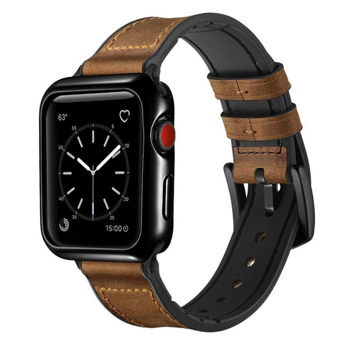 Curea de lux Aurora din piele naturală pentru Apple Watch Pro