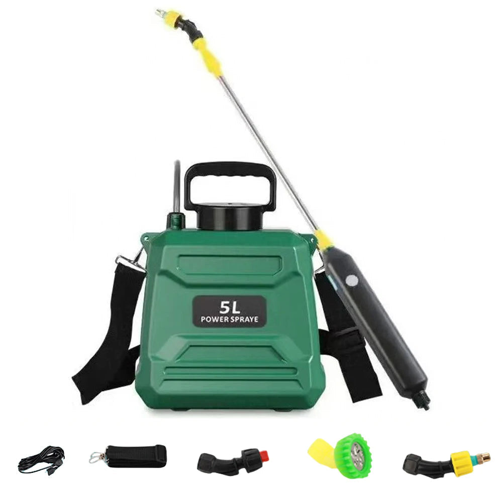 Bomba de Pulverização Portátil Hydropro 5L com Bocal Ajustável e Recarga USB