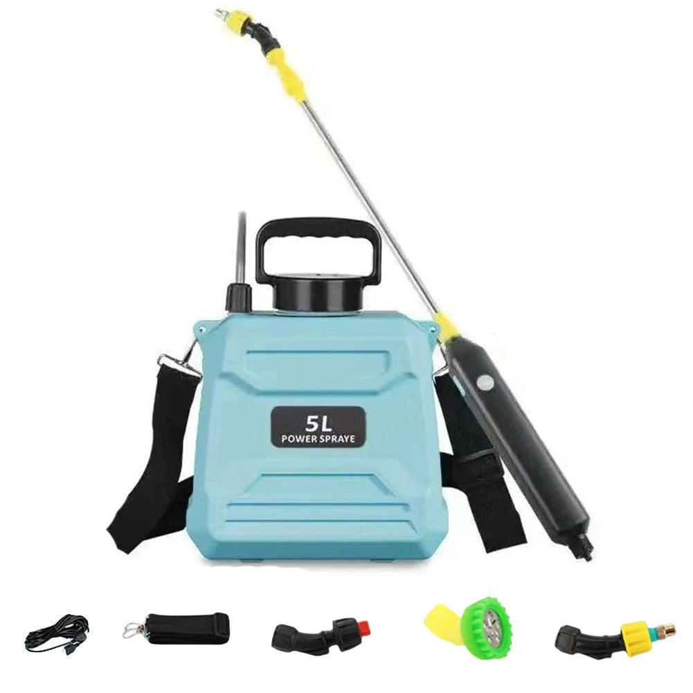 Bomba de Pulverização Portátil Hydropro 5L com Bocal Ajustável e Recarga USB
