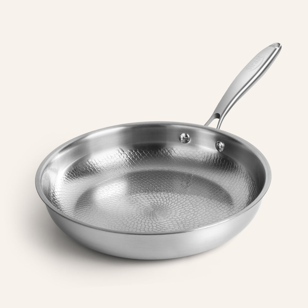 Pro Titanium Hammered Pan For Everyday Cooking With Classic Finish