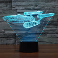 Lumora LED-lampa Flerfärgad Optisk illusion Enterprise Star Trek-inspirerat skepp